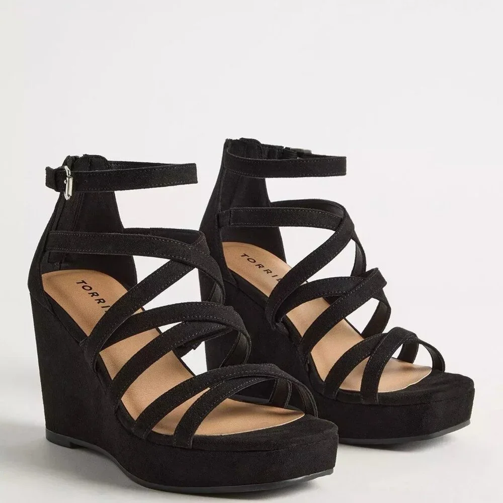 NWT Torrid Strappy Square Toe Wedge